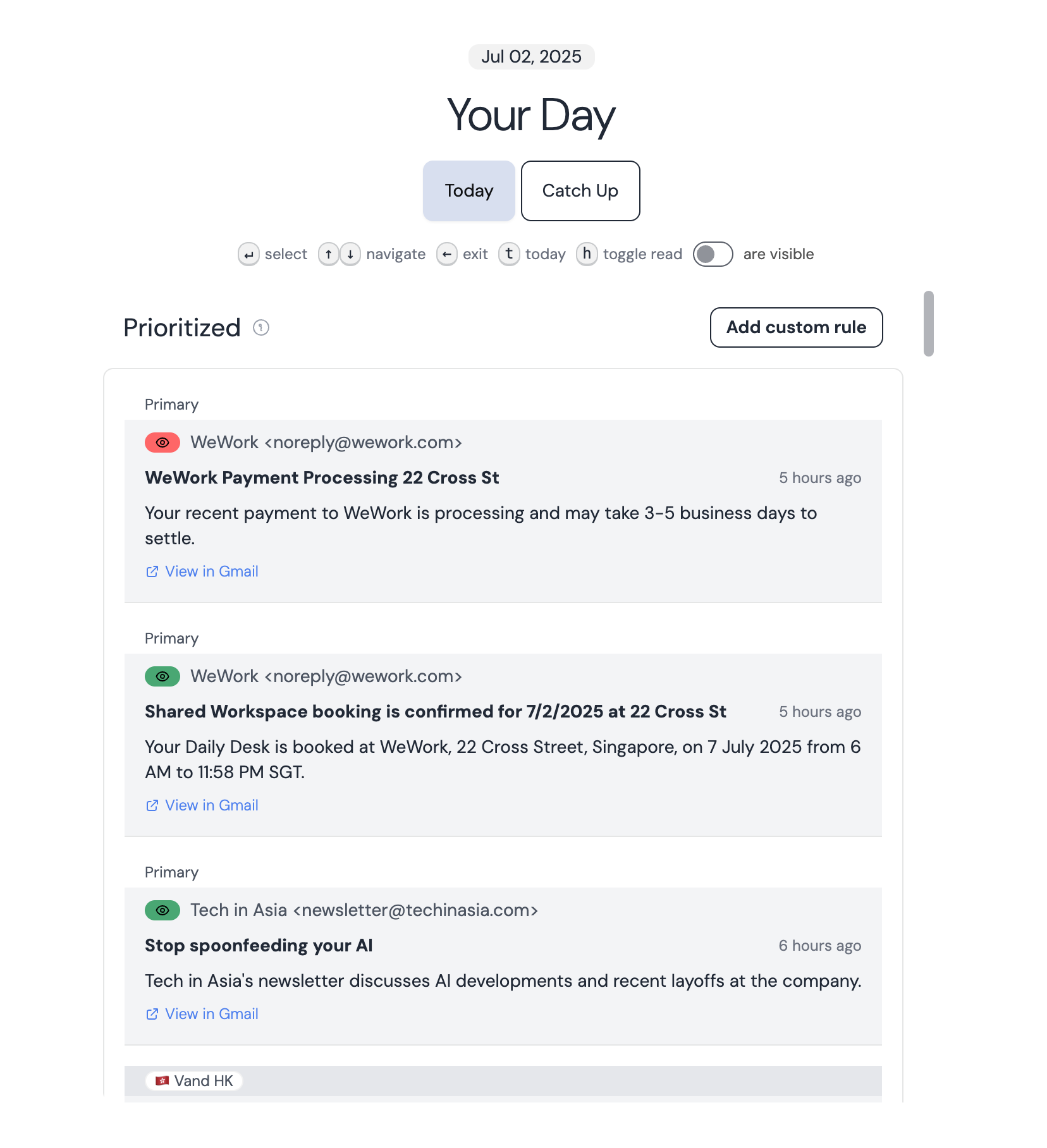 Wyntk Mobile Interface